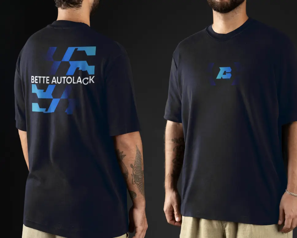 T-Shirt von Bette Autolack mit Logo